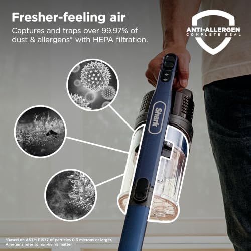 Shark Cordless Vacuum Cleaner - Blue - IZ363HT - Image 5