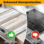 Stove Top Cover Retro Flower Gas Stove Top Cover for Home Decoration Kitchen Pad Non-Stick Washable Cooktop Covers Countertop Protector Keep Stove Clean 28"x20" (Texture-3) - Image 6