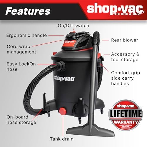 Shop-Vac 5761011 10 Gallon 4.5 Peak HP Wet/Dry Vacuum with Blower Function - Image 5