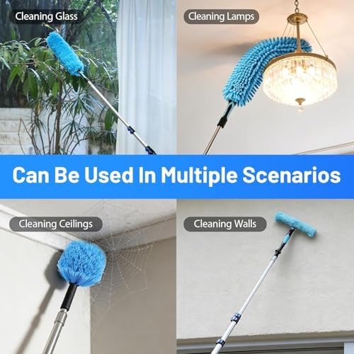 30ft High Reach Duster Kits for Cleaning (with 5-12ft Extension Pole) - Image 4
