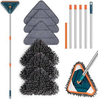 Wall Cleaner Mop with Long Handle, 360° Rotatable Wall Mop, 85“ Baseboard Cleaner Tool Duster for Wall Washer Cleaner Tool for Walls/Dust/Ceiling Fans/Baseboard/Floors by YourFurnitureExpert