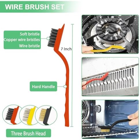 12PCS Crevice Cleaning Brush,Hard Bristle Grout Scrub Brushes for Gaps - Image 3