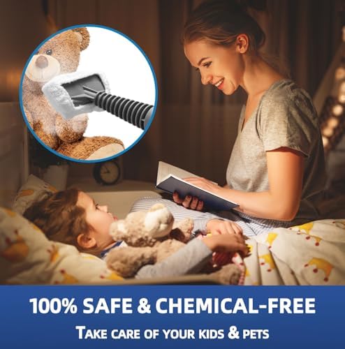 Handheld Steam Cleaner, Pressurized Multi-Surface Steam Shot with 13 Accessories, Safety Lock, Steamer for Cleaning Floor, Upholstery, Grout, Windows, Couch and Car, Grey - Image 5