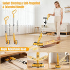 Cordless Electric Mop for Dewalt 20V Battery (NO Battery), 2 in 1 Spin Mop & Electric Floor Scrubber Machine with LED Light & Water Spray, 800 RPM Rotating Electric Mops for Floor (Black Yellow) - Image 5
