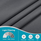 Hiasan Front French Door Curtains for Window, Grey, 24W x 72L, 1 Panel - Image 5
