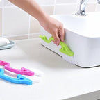 2pcs Hand-held Groove Gap Cleaning Tools Door Window Track Kitchen Cleaning Brushes(Green) - Image 7