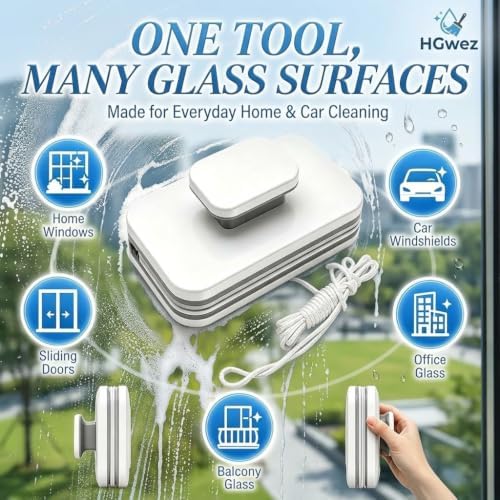 6-In-1 Magnetic Window Cleaner, Double-Sided Glass Cleaning Tool - Image 4