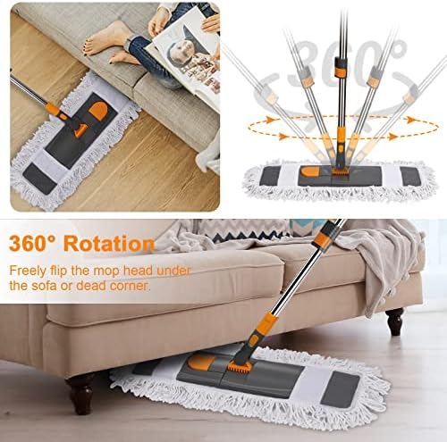 26" Commercial Dust Mop for Floor Cleaning, Heavy Duty Industrial Mop - Image 4