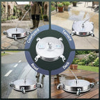 16.5" Pressure Washer Surface Cleaner with 4 Wheels, Surface Cleaner for Pressure Washer, 2 Extension Wands, 2 Replacement Nozzles, Power Washer Surface Cleaner for Concrete, Driveway - Image 3