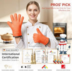 MAD SHARK Silicone Oven Mitts with Fingers Heat Resistant 450°F in Kitchen - Image 6