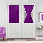 Hiasan French Door Curtains Privacy, Royal Purple, 52W x 40L, 1 Panel by Hiasan