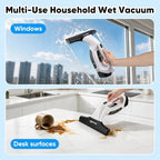 Cordless Window Vacuum Squeegee, 4000mAh Large Capacity & 30-40" Long Pole - Image 3