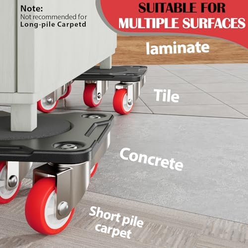 ONEON Heavy Duty Furniture Movers with Wheels & Lifter (5 SGL Wheels) - Image 4