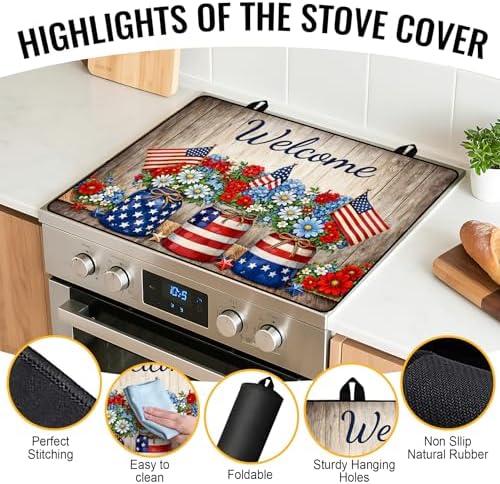 Stove Top Covers for Electric Stove, Glass Stove Top Cover 28.5x20.5 in - Image 5