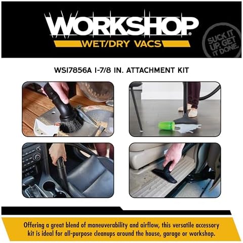 WORKSHOP Wet/Dry Vacs WS17856A 1-7/8-in. 6-Piece Shop Vacuum Attachment Kit - Image 4