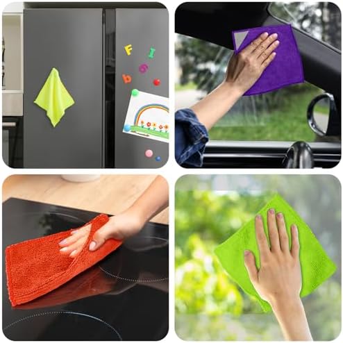 Magnetic Microfiber Cleaning Cloth, Multiple Colors, 6 x 6 Inch, 16 Pcs - Image 5