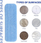 Replacement Microfiber Pad Fit for Rubbermaid Commercial 18 Inch Mop Head - 10 Pack Update Wrapping Wet & Dry Commercial Cleaning Reusable Refills Fit for Any Microfiber Flat Mop System 18" - Image 6