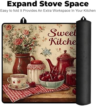 Heat-resistant Stove Top Cover - 28.5" X 20.5" Cooktop Protector Covers, Scratch-resistant Washable Pad Kitchen Countertop Mat (Teapot, 28.5" x 20.5") - Image 6