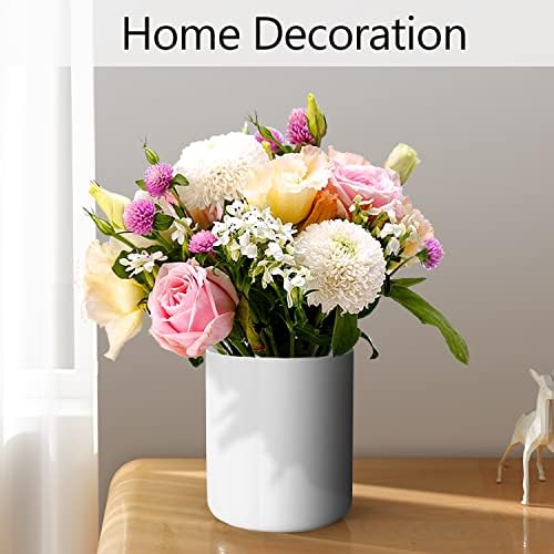 LATCHHOOK White utensil holder for Countertop, Glossy White Ceramic Utensil Holder for Kitchen Counter Easy to Clean, Modern Small Cooking Utensil Holder Spatula Crock for Décor, 4.5×6.4 IN - Image 4