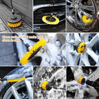 10 Pcs Drill Brush Attachment Set, Drill Scrubber Brush Kit, Drill Cleaning Brush, Scrub Brush for Grout Floor Tub Shower Bathtub Tile Sink Toilet Bathroom Kitchen Car Yellow - Image 6