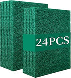 Heavy Duty Scour Pads Sponge Dish Scrubber Non-Scratch Green Reusable Household Scrub Pads for Kitchen and Dish Cleaning Tool (24Pcs) by GUEICN