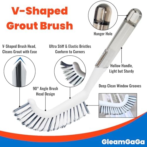 3 Pack Shower Brush for Cleaning, Heavy-Duty Scrub Brush Set for Bathroom - Image 3