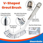 3 Pack Shower Brush for Cleaning, Heavy-Duty Scrub Brush Set for Bathroom - Image 3