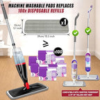 Spray Mops for Floor Cleaning: Hardwood Floor Mop Wet Mop & 3 Washable Pads - Image 3