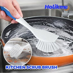 Holikme Dish Brush Cleaning Brush Set for Cleaning Groove Gap,Blue - Image 2