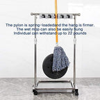 movable mop broom holder put wet mops floor standing cleaning tool rack stainless for schools, hospitals, factories, hotels, restaurant, etc. - Image 3