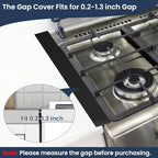 Silicone Stove Gap Covers 2Pack, Stove Gap Filler for Kitchen 25inch, Black - Image 3