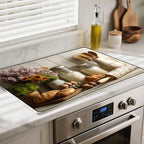 Heat-resistant Stove Top Cover - 28.5" X 20.5" Cooktop Protector Covers, Scratch-resistant Washable Pad Kitchen Countertop Mat (Vase, 28.5" x 20.5") by BSFHH