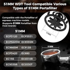 IKAPE Espresso Coffee V3 WDT Tool, 51mm Stirrer Distribution Tool, Equipped with 10-needle Stirrer, Adjustable Needle Height, Coffee Stirrer with Dosing Funnel & Stand - Image 2