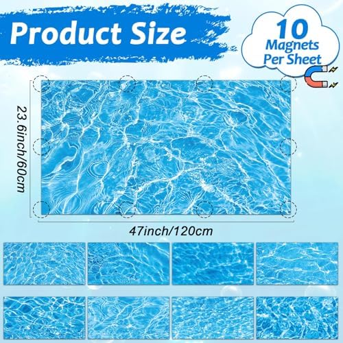 8 Pcs Fluorescent Light Covers with 80 Magnets Decorative for Classroom Ceiling Light 4 x 2 Feet Magnetic Light Covers Filter Easy Install for Office Hospitals & Home Drop Ceiling Supplies(Ripples ) - Image 2