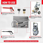SPECILITE 50FT X 3/8" Pressure Washer Hose 4000 PSI for Hot & Cold Max 212℉ - Image 4
