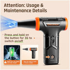Compressed Air Duster - Electric Air Duster, 50 mph 110000RPM Super Power - Image 6