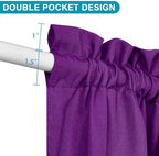 Hiasan French Door Curtains Privacy, Royal Purple, 52W x 40L, 1 Panel - Image 3