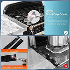 2PCS Kitchen Stove Counter Gap Covers Stainless Steel (13.8"-27.5" Silver) - Image 4