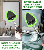 Car Windshield Cleaner Tool with Reusable Pads Extendable Handle(Green) - Image 5