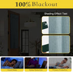 NICETOWN 100% Blackout Linen French Door Curtain, Skylark Blue, 1 Panel - Image 4