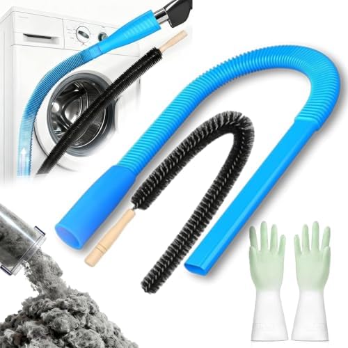 2026 Upgraded Dryer Vacuum Hose Attachment Compatible with All Vacuum Cleaner, Universal Dryer Vent Cleaner Kit, Dryer Lint Vac Attachment, Deep Cleaning Tools for Clogged Ducts & Lint Removal by Unknown