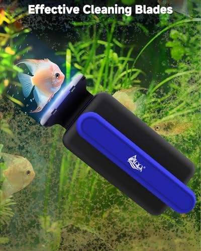 AQQA Aquarium Glass Cleaner, Double Side Algae Scraper with 2 Blades - Image 4