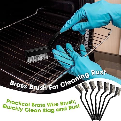 Zhehao 90 Pcs Mini Wire Brushes Set for Cleaning Rust,Solid Color - Image 3