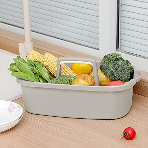 Large Cleaning Supplies Caddy Portable Shower Caddy Basket Light Grey - Image 3