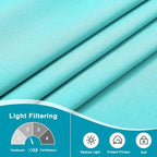 Hiasan French Door Curtains Privacy, Aqua, 24W x 72L, 1 Panel - Image 5