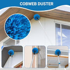 20FT High Ceiling Fan Duster with 5-12FT Extension Pole, Extendable Reusable Cobweb and Bendable Feather Duster Kit for Cleaning Spiderweb and Dust - Image 4