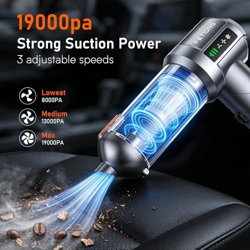 Handheld Car Vacuum Cordless,3 Suction Modes - Image 2