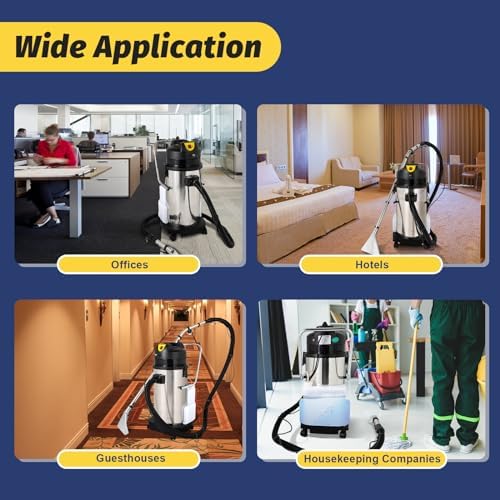 40L/11Gal Commercial Carpet Cleaner, 3-in-1 Professional Steam Carpet Cleaner Machine, 1049W Powerful Sofa Curtain Carpet Cleaning Machine with 6 Suction Tools - Image 5