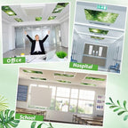 6 Pcs Fluorescent Light Covers with 60 Magnets Decorative for Classroom Ceiling Lights 4 x 2 Feet Magnetic Light Cover Filter Easy Install for Office Hospital Home Ceiling Supplies (Rainforest) - Image 5