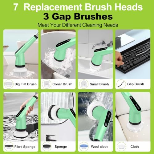 Dreazu Electric Spin Scrubber, Cordless Shower Cleaner Brush for Bathroom - Image 3